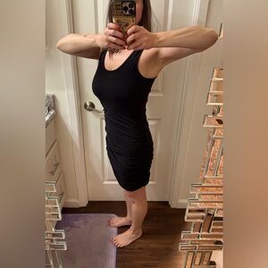 Black Tank Dress, Express, Women’s Size M. Ruched, form-fitting yet stretchy